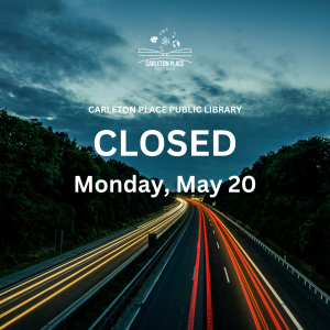 Library will be closed on Monday, May 20, 2024