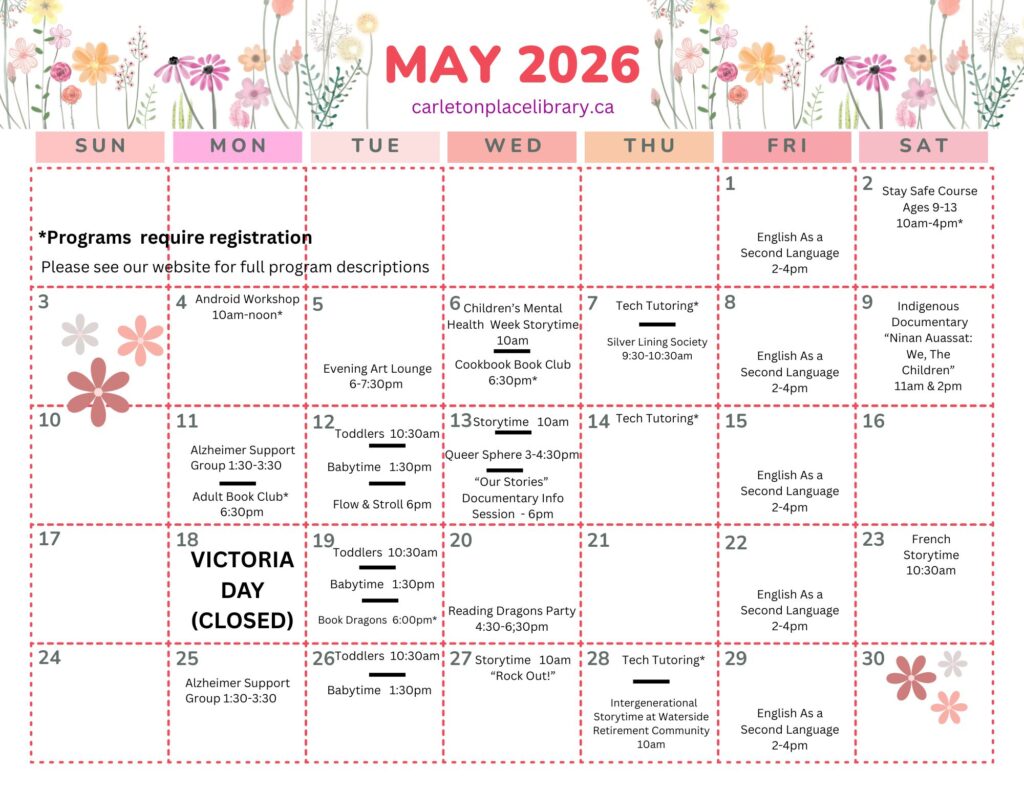 May program calendar